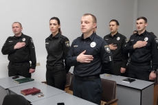 Greetings of Ternopil’s head Sehii Nadal to the Patrol Police Department in Ternopil